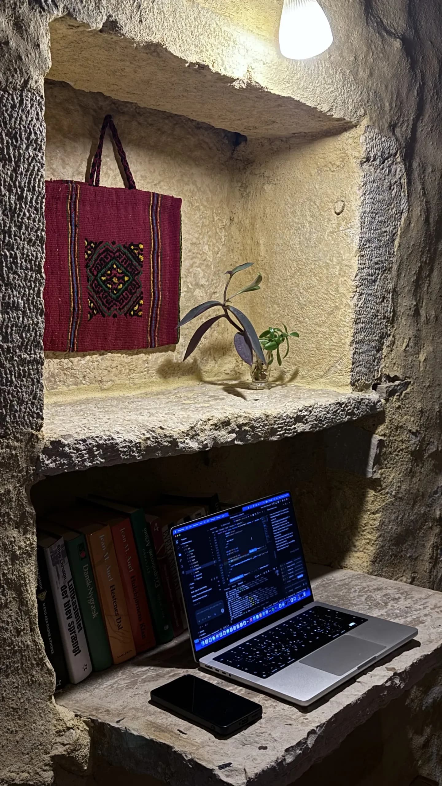 Stone Desk Workspace